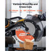 VEVOR Circular Saw Blade, 10 inch Diameter, 24 Sharp Alloy Teeth, 5/8 inch Arbor, Fine Finish, Wood Cutting Blade for Circular Saw, with Noise-Reducing Heat Vents, for Cutting Plywood, OSB, Hardwood