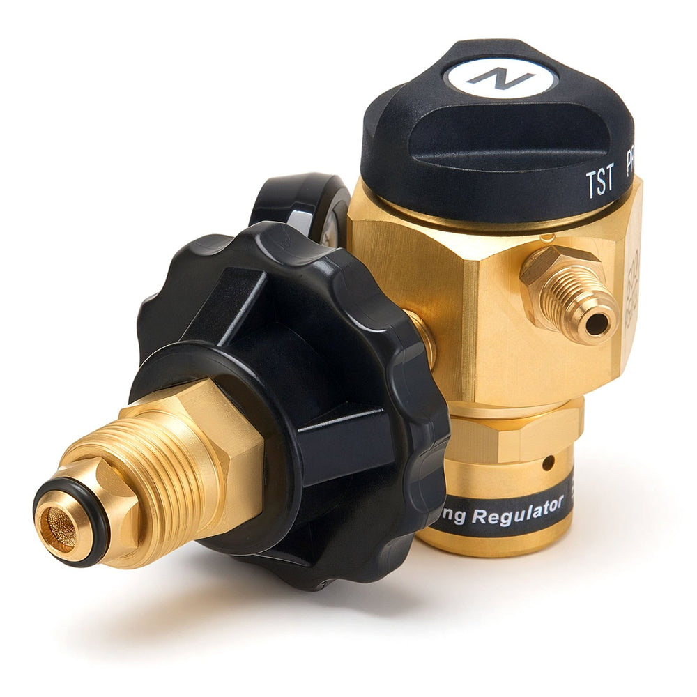 VEVOR Nitrogen Purging Regulator, Nitrogen Purge Control Valve with 500PSI Test Pressure, 4-Position Flow Control (TST/PRG/BRZ/OFF) for Brazing, Pipeline Purging, Leak Checking & Pressure Testing