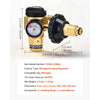 VEVOR Nitrogen Purging Regulator, Nitrogen Purge Control Valve with 650PSI Test Pressure, 4-Position Flow Control (TST/PRG/BRZ/OFF) for Brazing, Pipeline Purging, Leak Checking & Pressure Testing