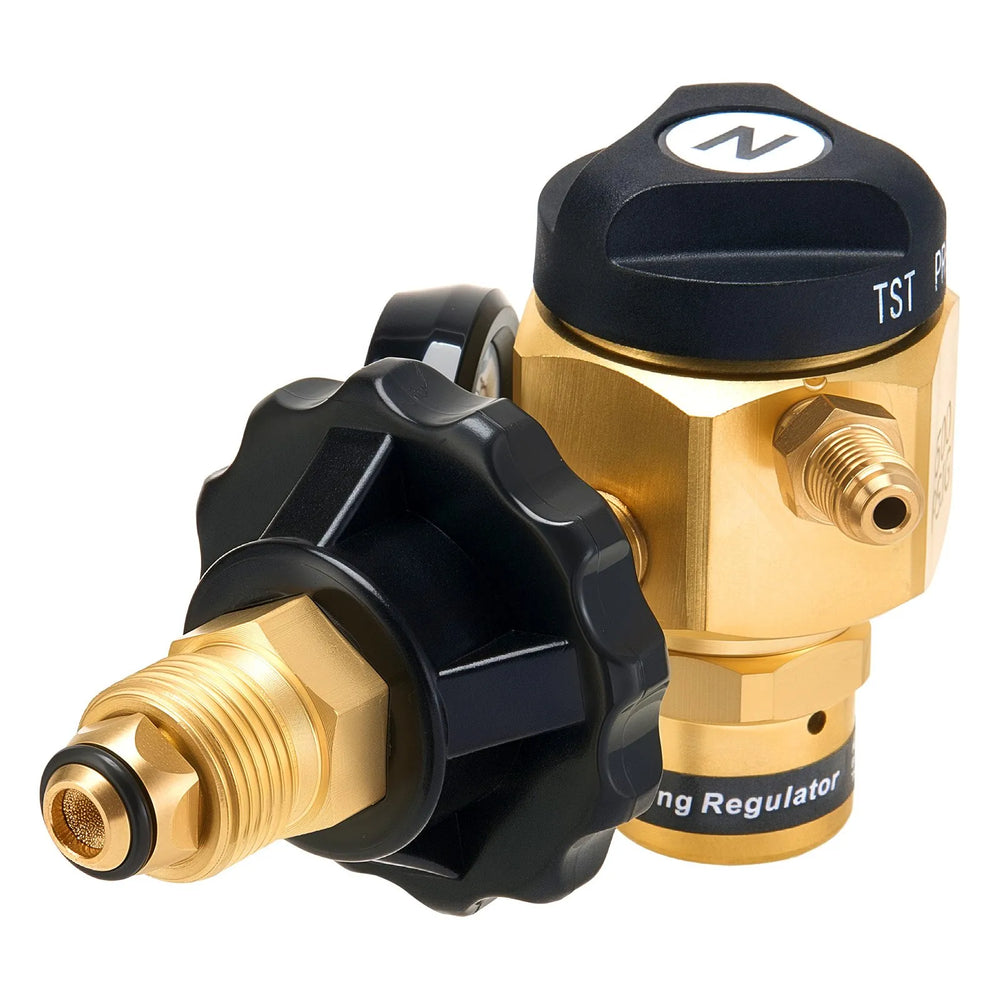 VEVOR Nitrogen Purging Regulator, Nitrogen Purge Control Valve with 650PSI Test Pressure, 4-Position Flow Control (TST/PRG/BRZ/OFF) for Brazing, Pipeline Purging, Leak Checking & Pressure Testing