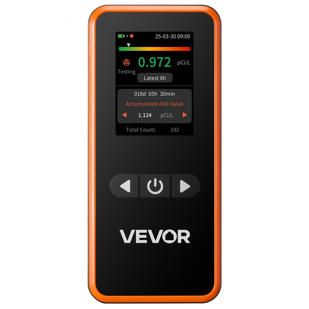Home Radon Detector 3.3Bq to 37kBq/m³ Portable Easy to Use Battery Operated