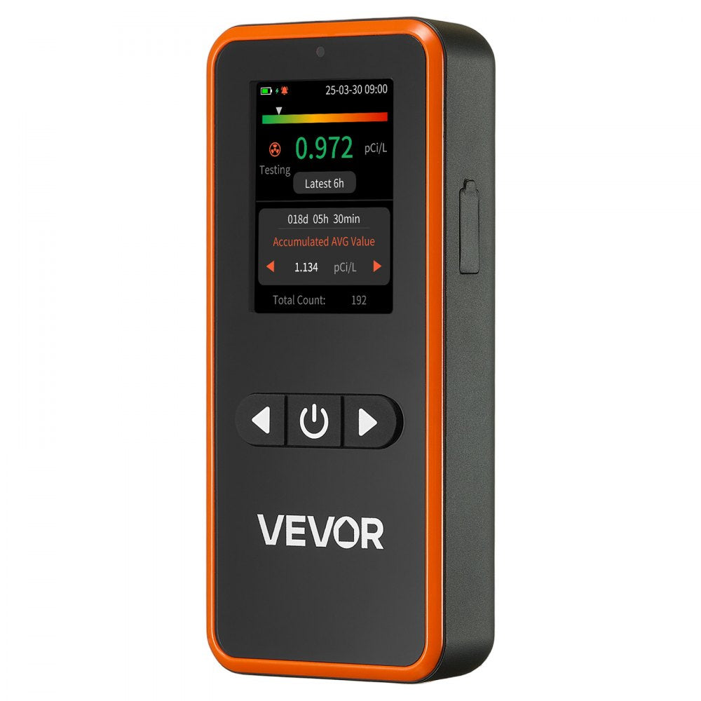 Home Radon Detector 3.3Bq to 37kBq/m³ Portable Easy to Use Battery Operated