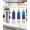 VEVOR 40 Cu. Ft DOT Nitrogen Cylinder Aluminum Alloy Air Tank (Ships Empty), High-Strength Aluminum Alloy 6061-T6 Cylinder with CGA-580 Valve & Handle, for Manufacturing, Welding, Beverage Production