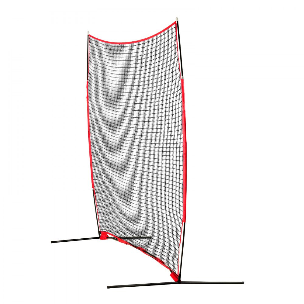 VEVOR Barricade Backstop Net, 12x9 ft Ball Sports Barrier Netting, Portable Practice Equipment with Carry Bag, Protection Screen for Baseball Softball Lacrosse Soccer Hockey Training, for Backyard