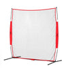 VEVOR Barricade Backstop Net, 7x7 ft Ball Sports Barrier Netting, Portable Practice Equipment with Carry Bag, Protection Screen for Baseball Softball Lacrosse Soccer Hockey Training, for Backyard