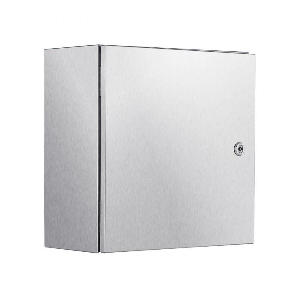 VEVOR NEMA Stainless Steel Enclosure, 12 x 12 x 8\'\' NEMA 4X Steel Electrical Box, IP66 Waterproof & Dustproof, Outdoor/Indoor Electrical Junction Box, with Mounting Plate