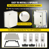VEVOR NEMA Steel Enclosure, 16 x 12 x 8\'\' NEMA 4X Fiberglass Electrical Box, IP66 Waterproof & Dustproof, Outdoor/Indoor Electrical Junction Box, with Mounting Plate(40 x 30 x 20 cm)