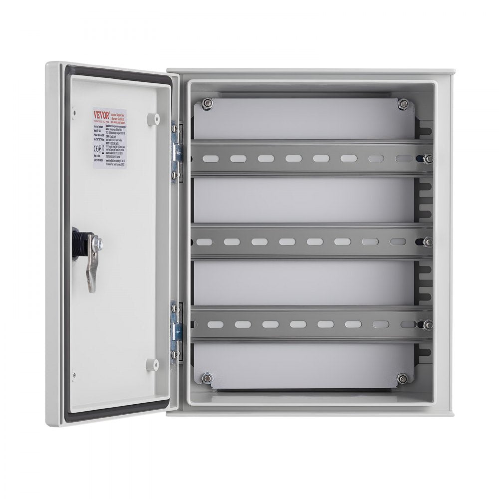 VEVOR NEMA Steel Enclosure, 24 x 16 x 9\'\' NEMA 4X Fiberglass Electrical Box, IP66 Waterproof & Dustproof, Outdoor/Indoor Electrical Junction Box, with Mounting Plate(60 x 40 x 23 cm)