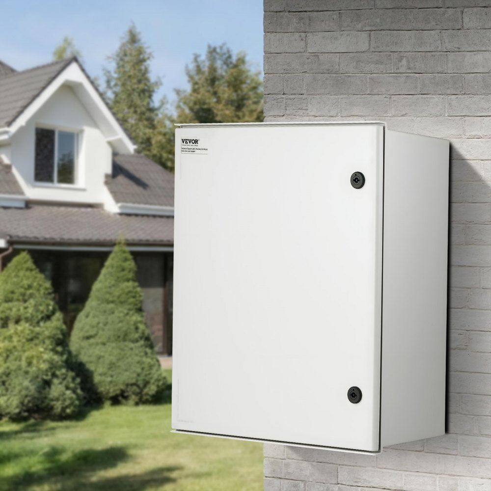 VEVOR NEMA Steel Case, 24x20x9'' NEMA 4X Fiberglass Electric Enclosure, IP66 Water & Dust Resistant, Suitable for Both Outdoor & Indoor Use, Includes Mounting Plate (60x50x23 cm)