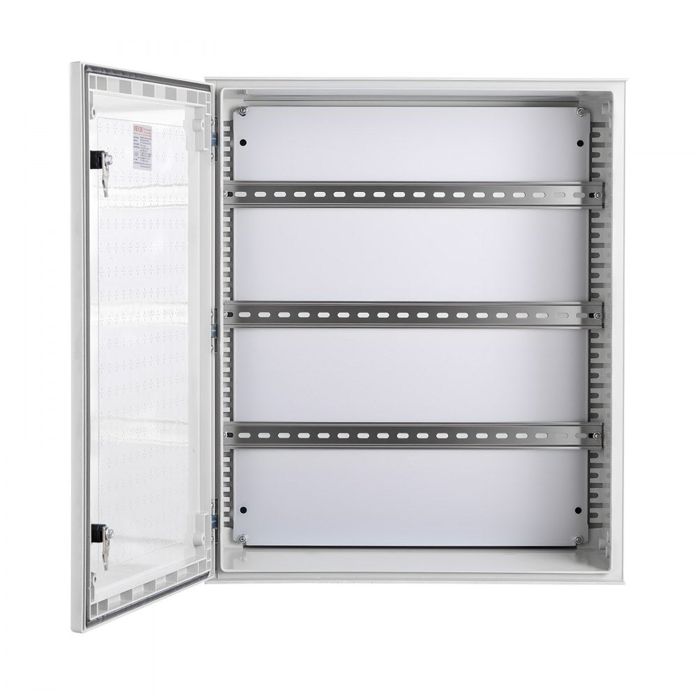 VEVOR NEMA Steel Case, 24x20x9'' NEMA 4X Fiberglass Electric Enclosure, IP66 Water & Dust Resistant, Suitable for Both Outdoor & Indoor Use, Includes Mounting Plate (60x50x23 cm)
