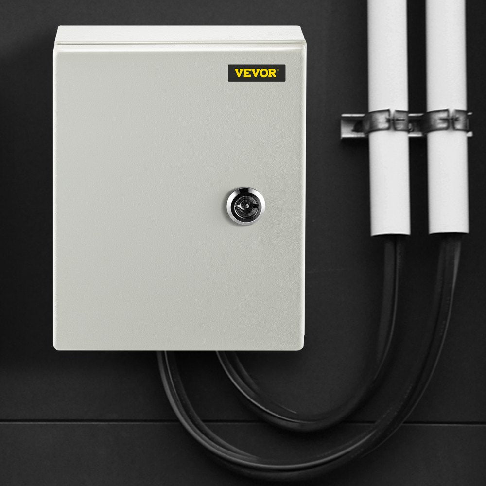 VEVOR NEMA Metal Case, 10 x 8 x 6'' NEMA 4X Metal Electric Enclosure, IP66 Water & Dust Resistant, Suitable for Both Outdoor & Indoor Use, Includes Mounting Plate