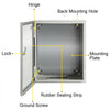 VEVOR NEMA Metal Case, 10 x 8 x 6'' NEMA 4X Metal Electric Enclosure, IP66 Water & Dust Resistant, Suitable for Both Outdoor & Indoor Use, Includes Mounting Plate
