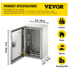 VEVOR NEMA Steel Enclosure 12×8×6,NEMA 4X Steel Electrical Box,IP66 Waterproof & Dustproof,Outdoor/Indoor Electrical Junction Box,with Mounting Plate