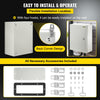 VEVOR Carbon Steel Electrical Box, 16x12x6 inches, Hinged Cover, IP66 Waterproof & Dust Resistant, Suitable for Outdoor Use, Includes Mounting Plate