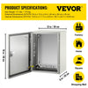 VEVOR NEMA Steel Case, Dimensions 16x12x8 inches, NEMA 4X Steel Electric Enclosure, IP66 Rated for Water and Dust Resistance, Suitable for Both Outdoor and Indoor Use, Includes Mounting Plate