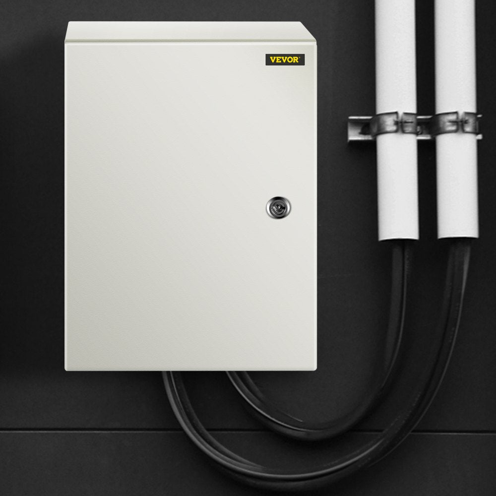 VEVOR NEMA Steel Case, Dimensions 16x12x8 inches, NEMA 4X Steel Electric Enclosure, IP66 Rated for Water and Dust Resistance, Suitable for Both Outdoor and Indoor Use, Includes Mounting Plate