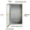 VEVOR NEMA Steel Enclosure, 20 x 12 x 10\'\' NEMA 4X Steel Electrical Box, IP66 Waterproof & Dustproof, Outdoor/Indoor Electrical Junction Box, with Mounting Plate
