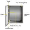 VEVOR NEMA Steel Enclosure, 20 x 16 x 10\'\' NEMA 4X Steel Electrical Box, IP66 Waterproof & Dustproof, Outdoor/Indoor Electrical Junction Box, with Mounting Plate