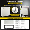VEVOR NEMA Steel Enclosure, 20 x 20 x 6\'\' NEMA 4X Steel Electrical Box, IP66 Waterproof & Dustproof, Outdoor/Indoor Electrical Junction Box, with Mounting Plate