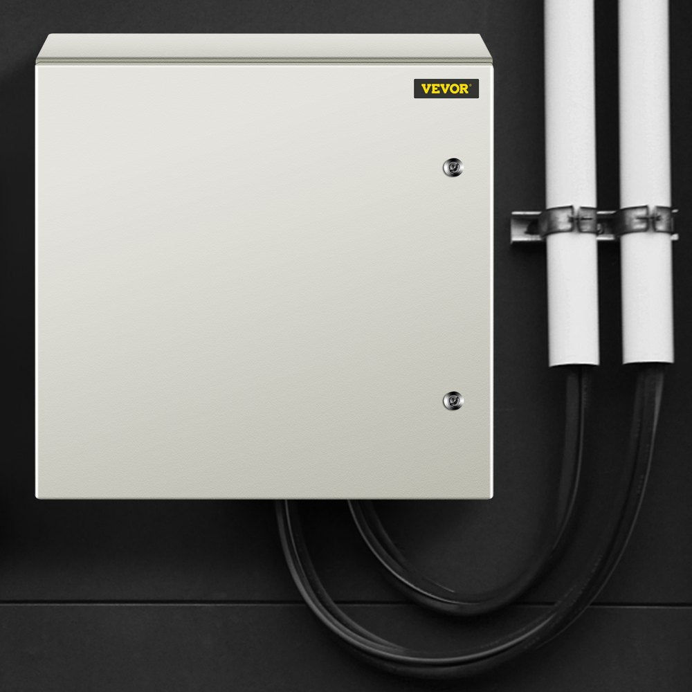 VEVOR NEMA Steel Case, 24x24x8'' NEMA 4X Metal Electric Enclosure, IP66 Water & Dust Resistant, Suitable for Both Outdoor & Indoor Use, Includes Mounting Plate