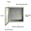 VEVOR NEMA Steel Case, 24x24x8'' NEMA 4X Metal Electric Enclosure, IP66 Water & Dust Resistant, Suitable for Both Outdoor & Indoor Use, Includes Mounting Plate