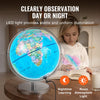 VEVOR Illuminated World Globe with Stand, 13 in/330.2 mm, Educational Earth Globe with Stable Heavy Metal Base HD Printed Map and LED Night Lighting, 720° Spinning Globe for Kids Classroom Learning