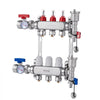 VEVOR 3-Branch Radiant Heat Manifold, 1/2" PEX Tubing Manifold, Stainless Steel PEX Manifold for Hydronic Radiant Floor Heating, Radiant Heat PEX Manifold Kit with 1/2" Adapters Included