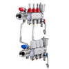 VEVOR 3-Branch Radiant Heat Manifold, 1/2" PEX Tubing Manifold, Stainless Steel PEX Manifold for Hydronic Radiant Floor Heating, Radiant Heat PEX Manifold Kit with 1/2" Adapters Included