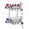VEVOR 3-Branch Radiant Heat Manifold, 1/2" PEX Tubing Manifold, Stainless Steel PEX Manifold for Hydronic Radiant Floor Heating, Radiant Heat PEX Manifold Kit with 1/2" Adapters Included