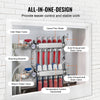 VEVOR 5-Branch Radiant Heat Manifold, 1/2" PEX Tubing Manifold, Stainless Steel PEX Manifold for Hydronic Radiant Floor Heating, Radiant Heat PEX Manifold Kit with 1/2" Adapters Included