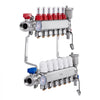 VEVOR 6-Branch Radiant Heat Manifold, 1/2" PEX Tubing Manifold, Stainless Steel PEX Manifold for Hydronic Radiant Floor Heating, Radiant Heat PEX Manifold Kit with 1/2" Adapters Included