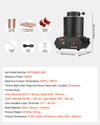VEVOR Gold Melting Furnace, 1350W, 2102 ℉, PID Digital Electric Melting Furnace with 1 kg and 3 kg Ceramic Crucibles, Insulated Gloves, Crucible Tongs and Tray, for Gold, Silver, Aluminum, Copper