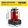 VEVOR Gold Melting Furnace, 1350W, 2102 ℉ Max Temperature, 3 kg Digital Electric Melting Furnace, with 1 kg and 3 kg Ceramic Crucible and Ingot Die for Processing of Gold, Silver, Aluminum, Copper
