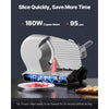 VEVOR Meat Slicer, 8.7 inch Electric Deli Food Slicer, 180W Meat Cutter with Two Premium SUS420 Blades, 0-0.6 inch Adjustable Thickness, Food Slicer Machine for Meat, Hard Bread and Cheese, Home Use