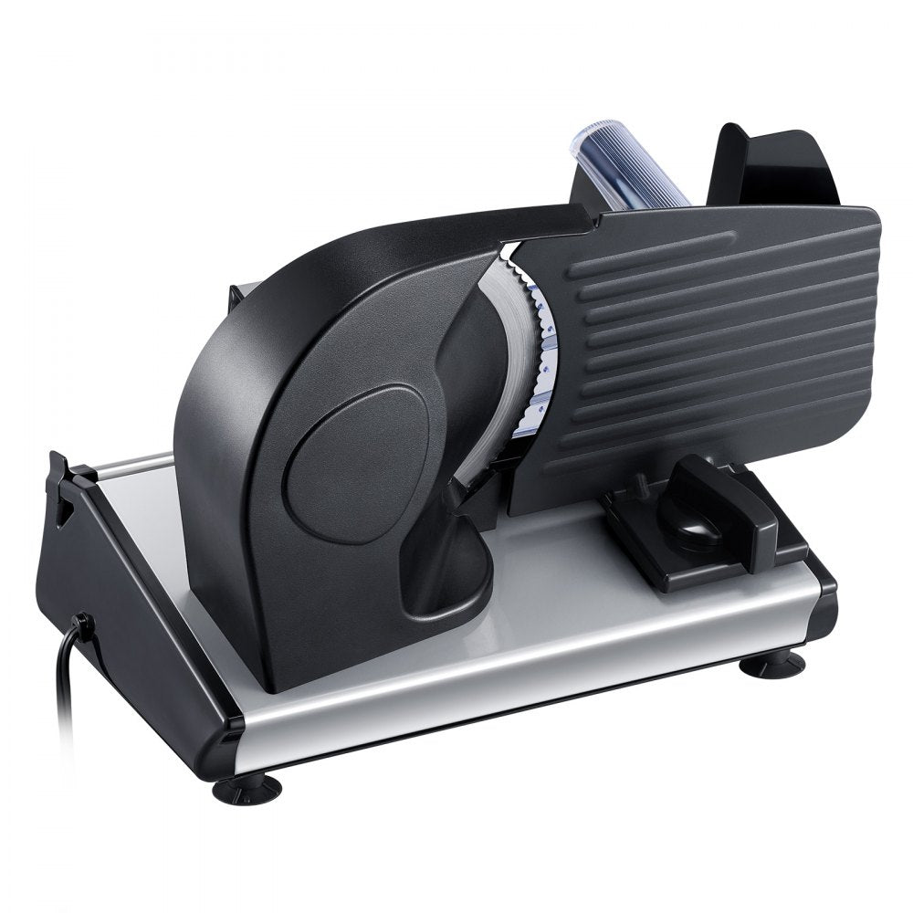VEVOR Meat Slicer, 7.5 inch Electric Deli Food Slicer, 180W Meat Cutter with two Premium SUS420 Blades, 0-0.6 inch Adjustable Thickness, Food Slicer Machine for Meat, Hard Bread and Cheese, Home Use