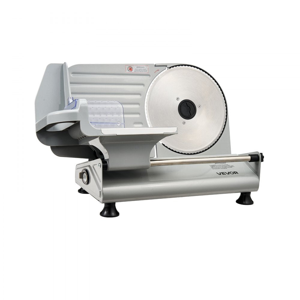 VEVOR Meat Slicer, 8.6" Electric Deli Slicer with 2 SUS420 Blades & 0-0.6" Adjustable Thickness, Dual Security Lock, 200W Home Food-Slicer for Frozen Meat, Ham, Baguett, Steak, ETL Approved
