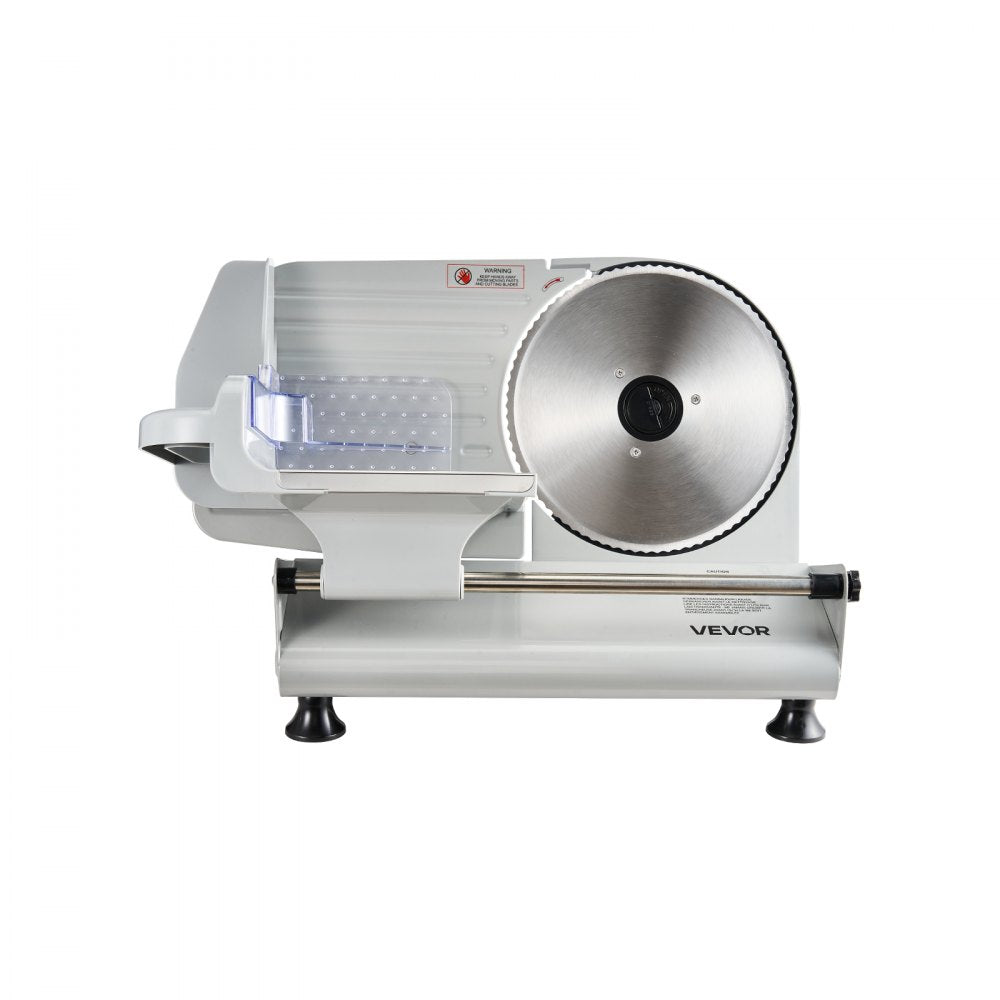VEVOR Meat Slicer, 8.6" Electric Deli Slicer with 2 SUS420 Blades & 0-0.6" Adjustable Thickness, Dual Security Lock, 200W Home Food-Slicer for Frozen Meat, Ham, Baguett, Steak, ETL Approved