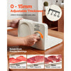 VEVOR Meat Slicer, 6.7" Foldable Electric Cutter with Dual Security Lock, 0-0.59" Adjustable Thickness, Easy to Clean, 180W Home Food-Slicer for Frozen Meat, Ham, Baguett, Steak