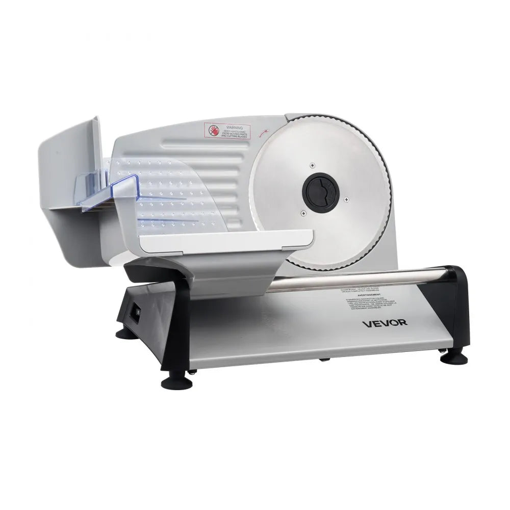 VEVOR Meat Slicer, 7.5 inch 200W Electric Deli Slicer Machine with  SUS420 Blade, 0-0.6 inch Adjustable Thickness, ETL Certified Home Food-Slicer for Meat, Ham, Baguett, Steak, ETL Approved