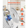 VEVOR Commercial Meat Slicer, 300W Electric Cutter, Removable 10" Carbon Steel Blade and Food Tray, 0-0.47" Adjustable Thickness Food Slicer Machine,for Frozen Meat, Ham, Baguett, Steak, ETL Approved