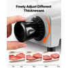VEVOR Commercial Meat Slicer 300W Electric Cutter 8.7" Carbon Steel Blade, Food Slicer Machine with Removable Blade and Food Tray, 0-0.5" Adjustable Thickness ,for Frozen Meat, Ham, Baguett, Steak