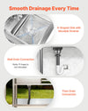 VEVOR Stainless Steel Utility Sink SS1200-1 smooth drainage feature graphic