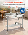 VEVOR utility sink NSF certified stainless steel for food contact