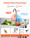 VEVOR sink faucet with 360 degree rotation and hot/cold water inlets