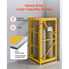 VEVOR Vertical Cylinder Storage Cabinet, 31"L x 30"W x 65"H, 9 Cylinder Capacity, Propane Storage Cage with Chain, Lock and Keys, Yellow Powder-Coated Carbon Steel, for Propane, Oxygen, Nitrogen