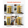 VEVOR Vertical Cylinder Storage Cabinet, 31"L x 30"W x 65"H, 9 Cylinder Capacity, Propane Storage Cage with Chain, Lock and Keys, Yellow Powder-Coated Carbon Steel, for Propane, Oxygen, Nitrogen
