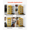 VEVOR Horizontal Cylinder Storage Cabinet, 30"L x 30"W x 70.3"H, 8 Cylinder Capacity, 4-Tier Propane Storage Cage, with Lock and Keys, Yellow Powder-Coated Carbon Steel, for Propane, Oxygen, Nitrogen