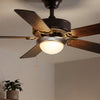 VEVOR Ceiling Fan Light Kit, 750lm 3000K Fan Light Kit with Pull Chain, 2 LED Bulbs, Modern Replacement Fixture for Living Room, Dining Room, Bedroom, Frosted Milk Glass Shade Brushed Nickel Finish