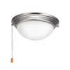 VEVOR Ceiling Fan Light Kit, 750lm 3000K Fan Light Kit with Pull Chain, 2 LED Bulbs, Modern Replacement Fixture for Living Room, Dining Room, Bedroom, Frosted Milk Glass Shade Brushed Nickel Finish
