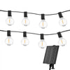 VEVOR Solar Outdoor String Lights, 100FT, 2700K Dimmable Patio Lights with Remote Control, 50 Solar Powered LED G40 Bulbs, Waterproof Hanging Lights for Outside Porch Backyard Garden Bistro Decor